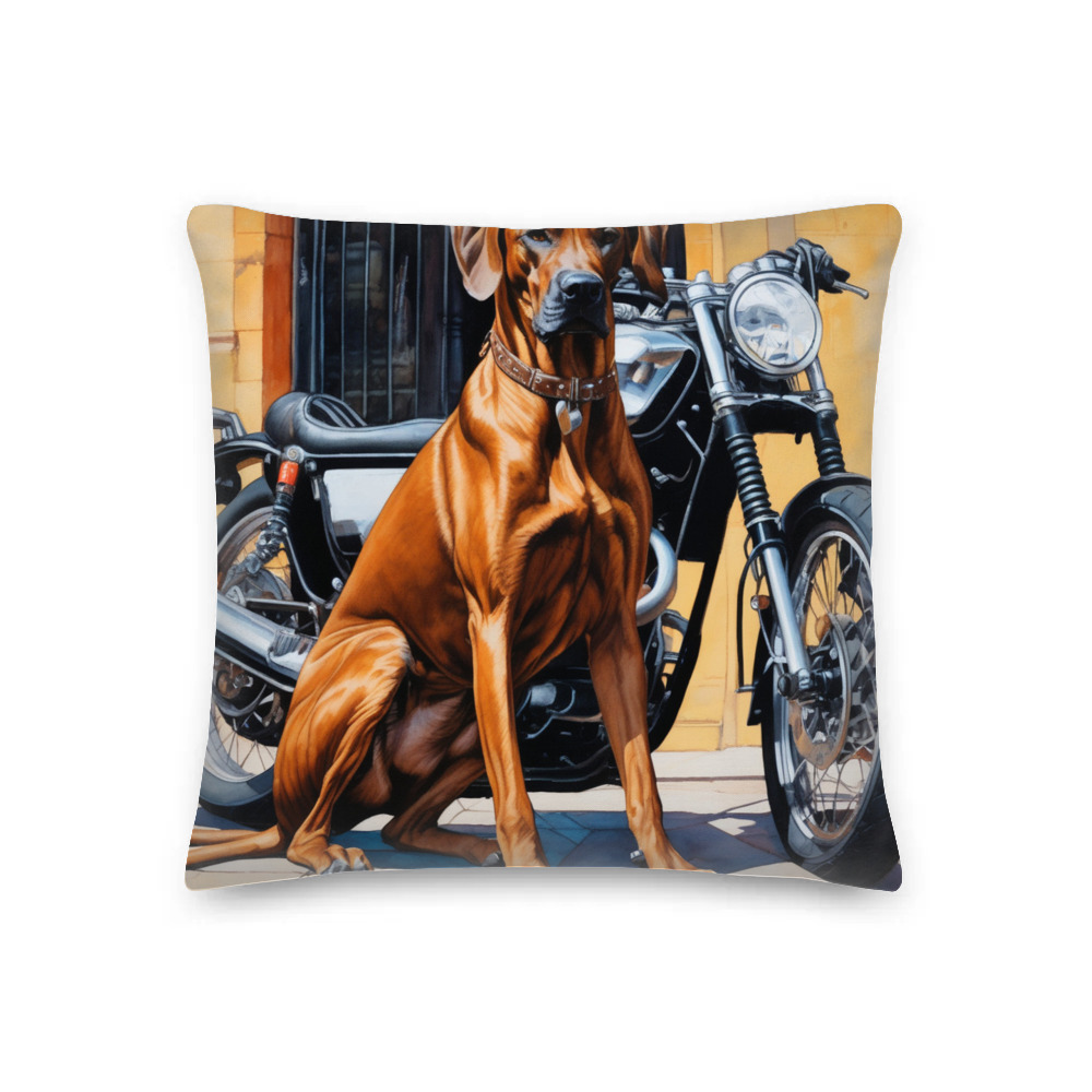 PugMug Custom Rhodesian Ridgeback Premium Pillow