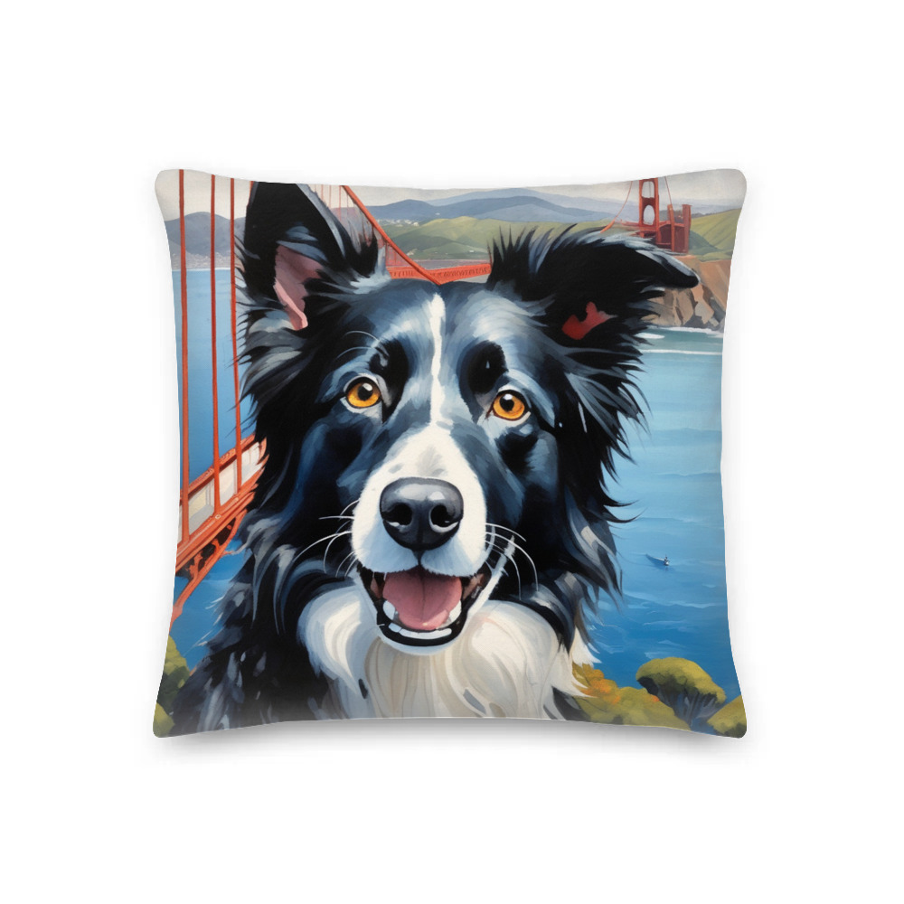 PugMug Custom Border Collie Premium Pillow