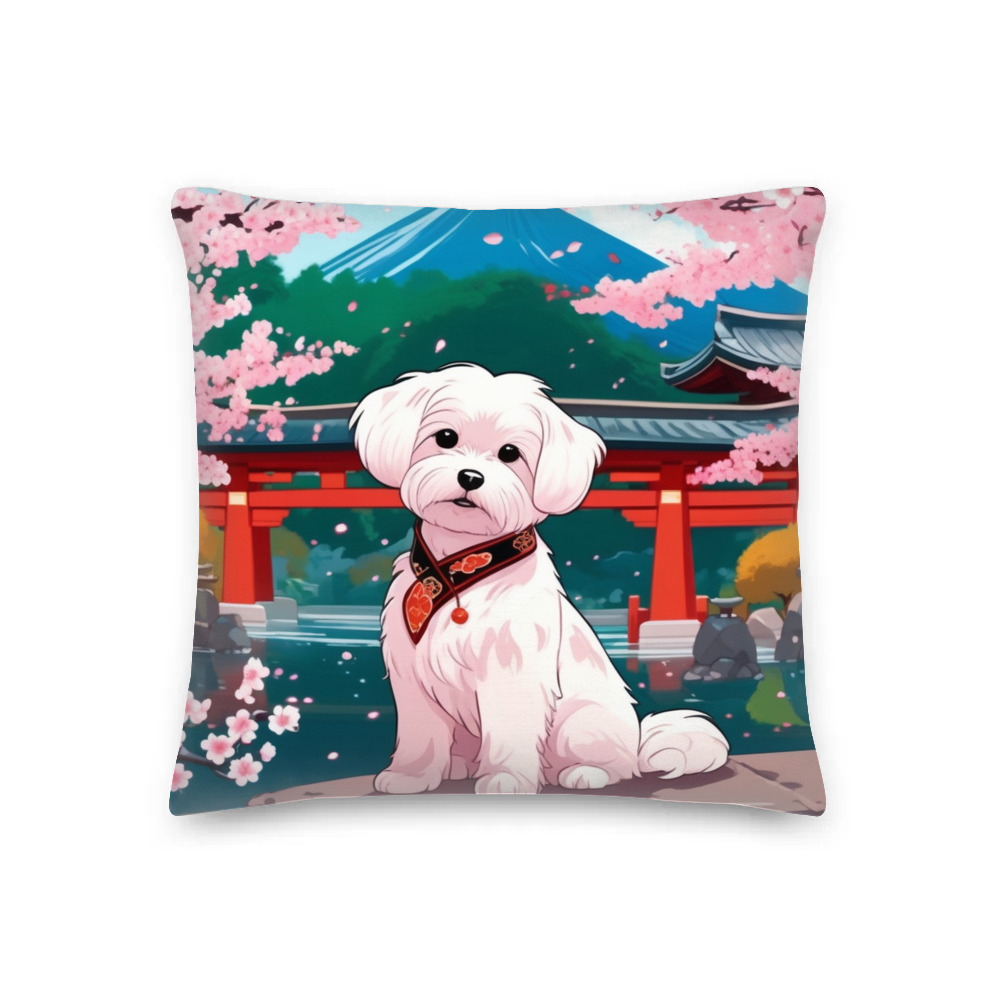 PugMug Custom Maltese Dog Premium Pillow