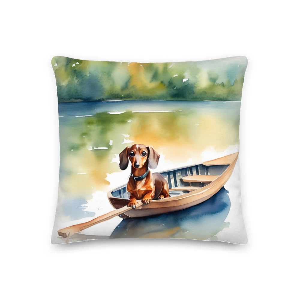 PugMug Custom Tan Dachshund Premium Pillow