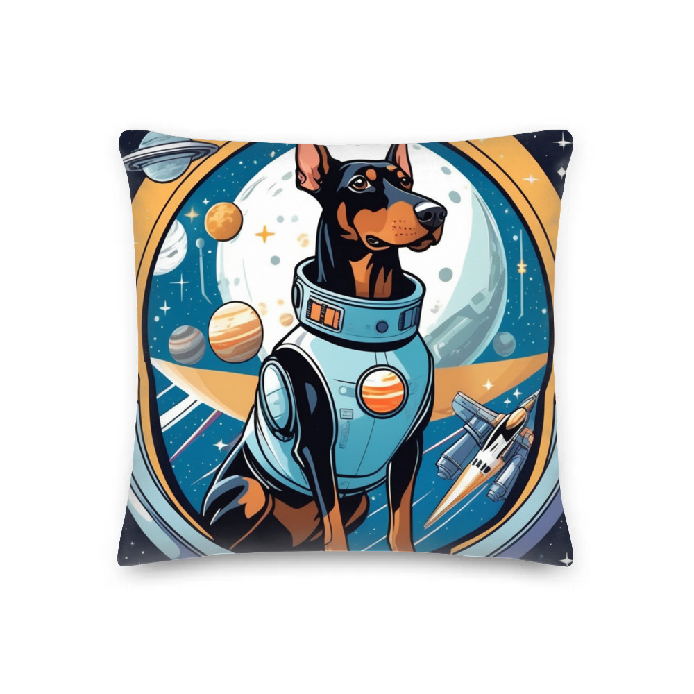 PugMug Custom Doberman Pinscher Premium Pillow