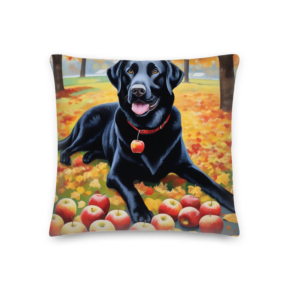 PugMug Custom Black Labrador Retriever Premium Pillow