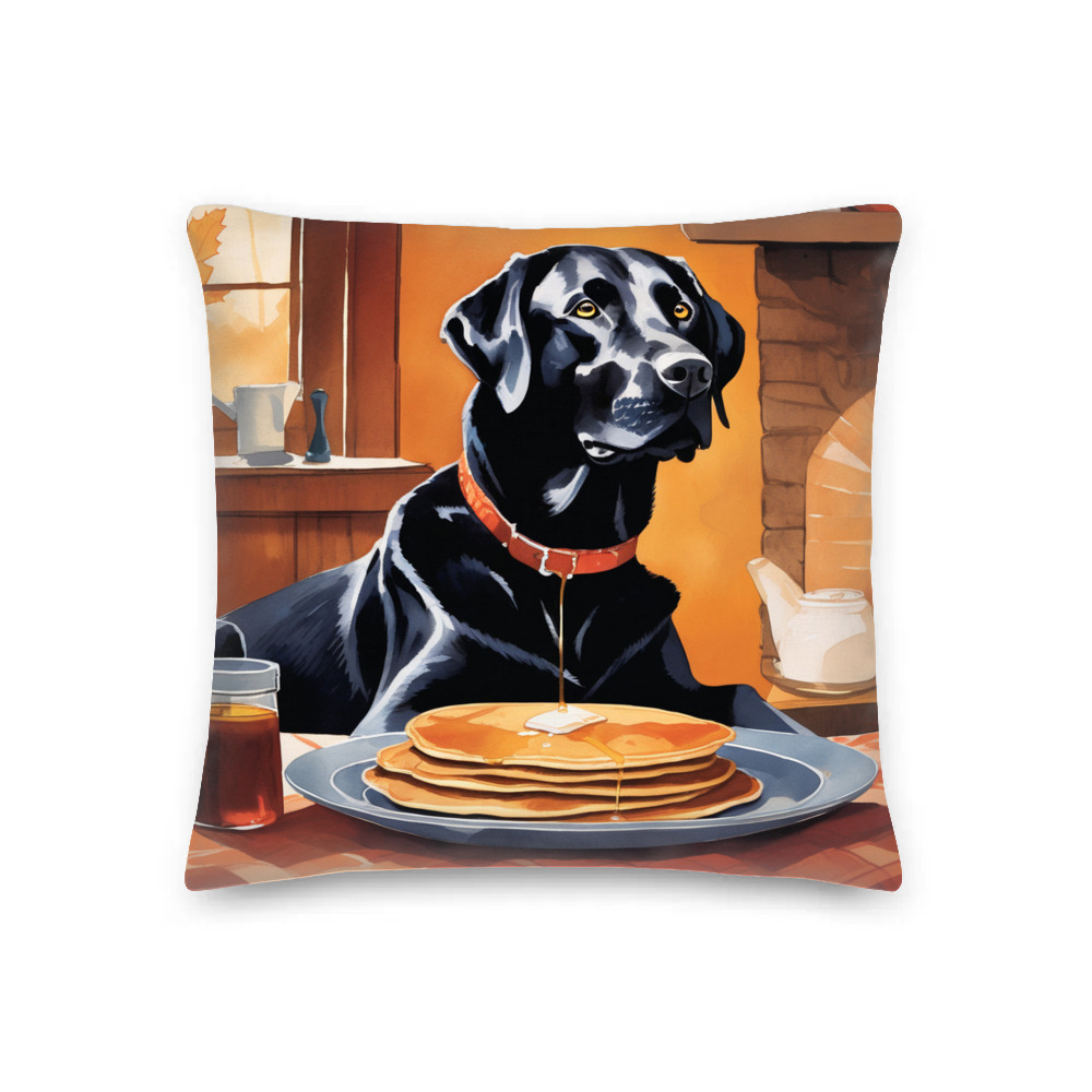 PugMug Custom Black Labrador Retriever Premium Pillow