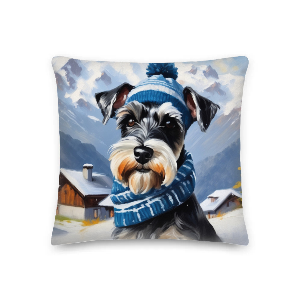 PugMug Custom Miniature Schnauzer Premium Pillow