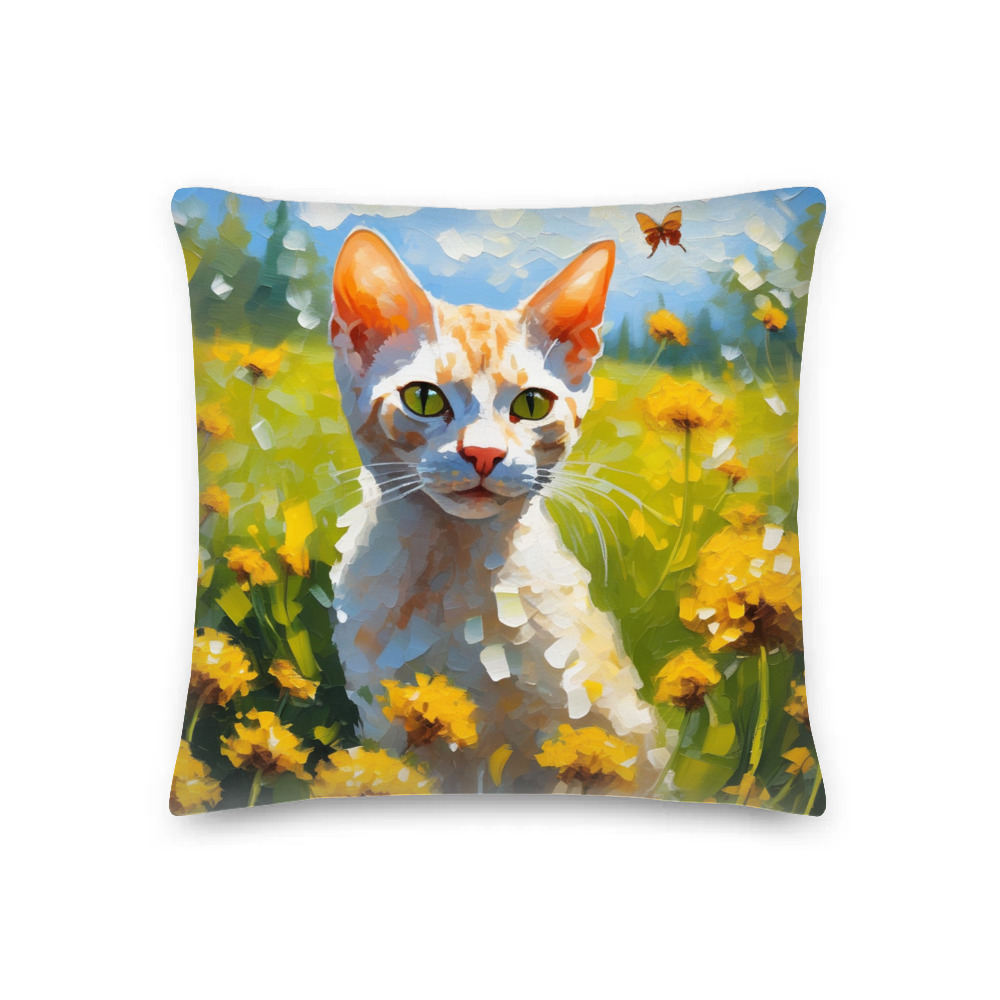 PugMug Custom Tabby Devon Rex Cat Premium Pillow