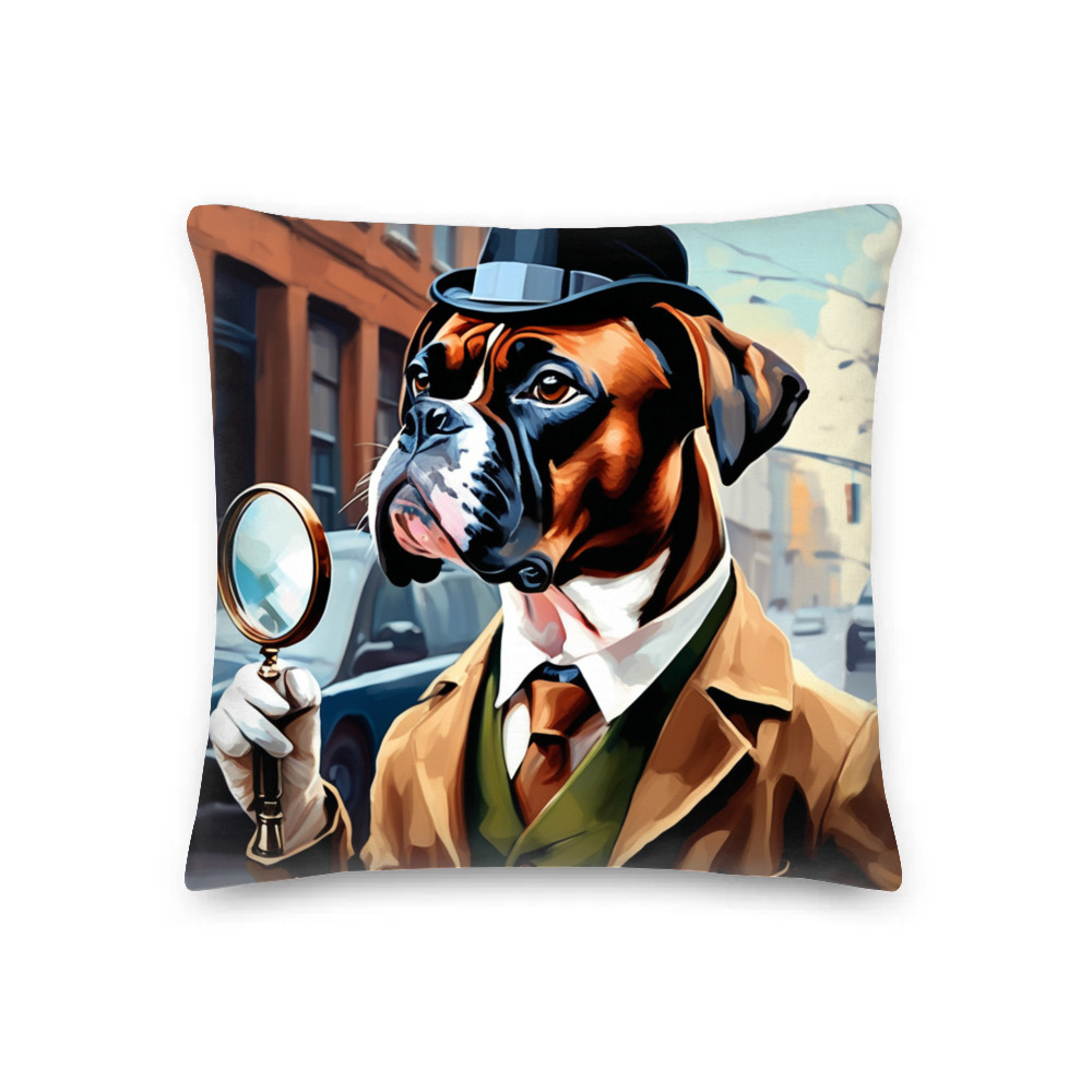 PugMug Custom Boxer Dog Premium Pillow