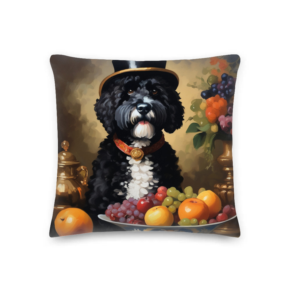 PugMug Custom Portuguese Water Dog Premium Pillow