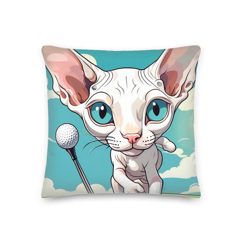 PugMug Custom White Sphynx Cat Premium Pillow