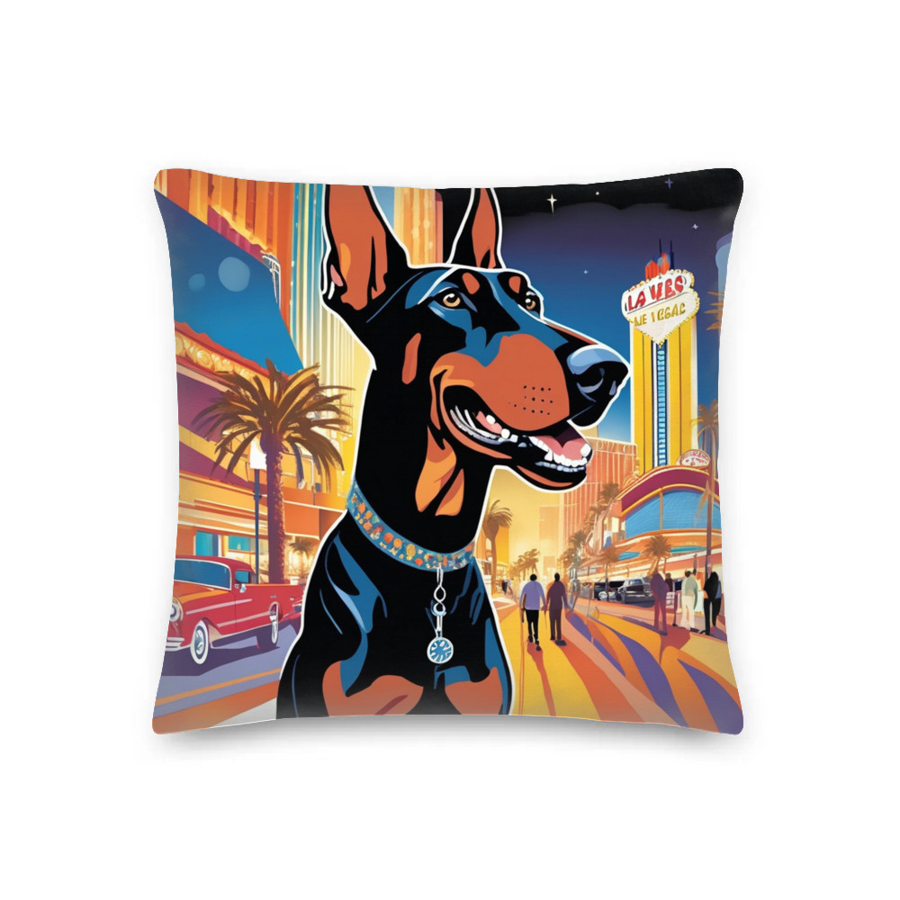 PugMug Custom Doberman Pinscher Premium Pillow
