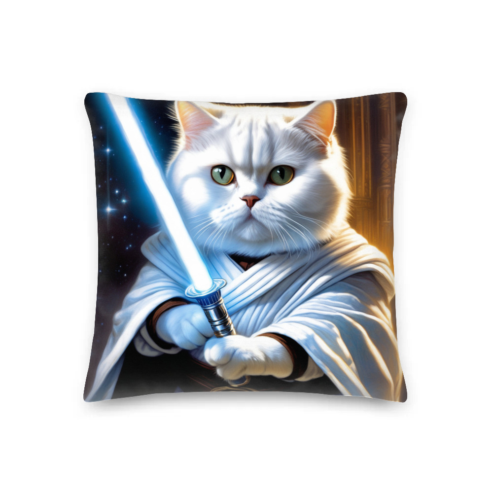 PugMug Custom White British Shorthair Cat Premium Pillow