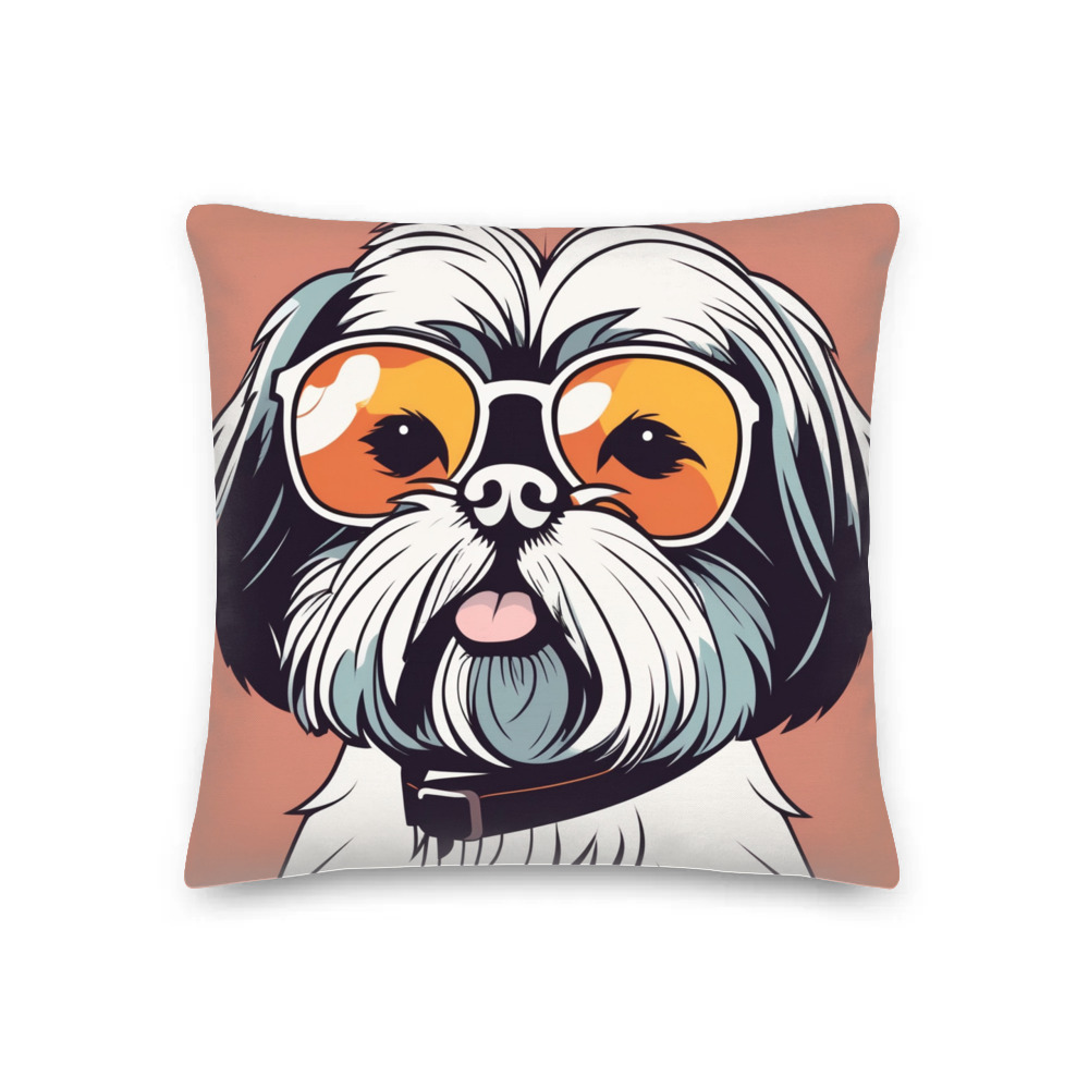 PugMug Custom Shih Tzu Premium Pillow