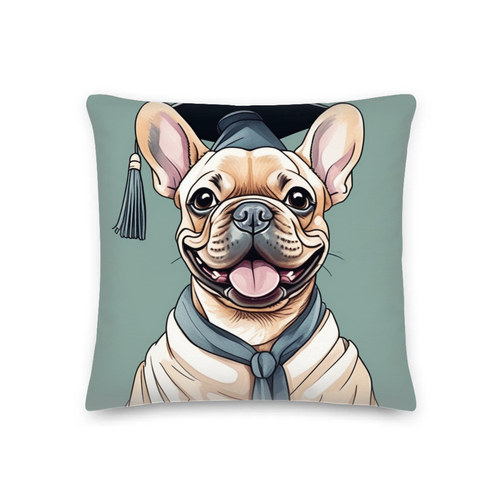 PugMug Custom Tan French Bulldog Premium Pillow