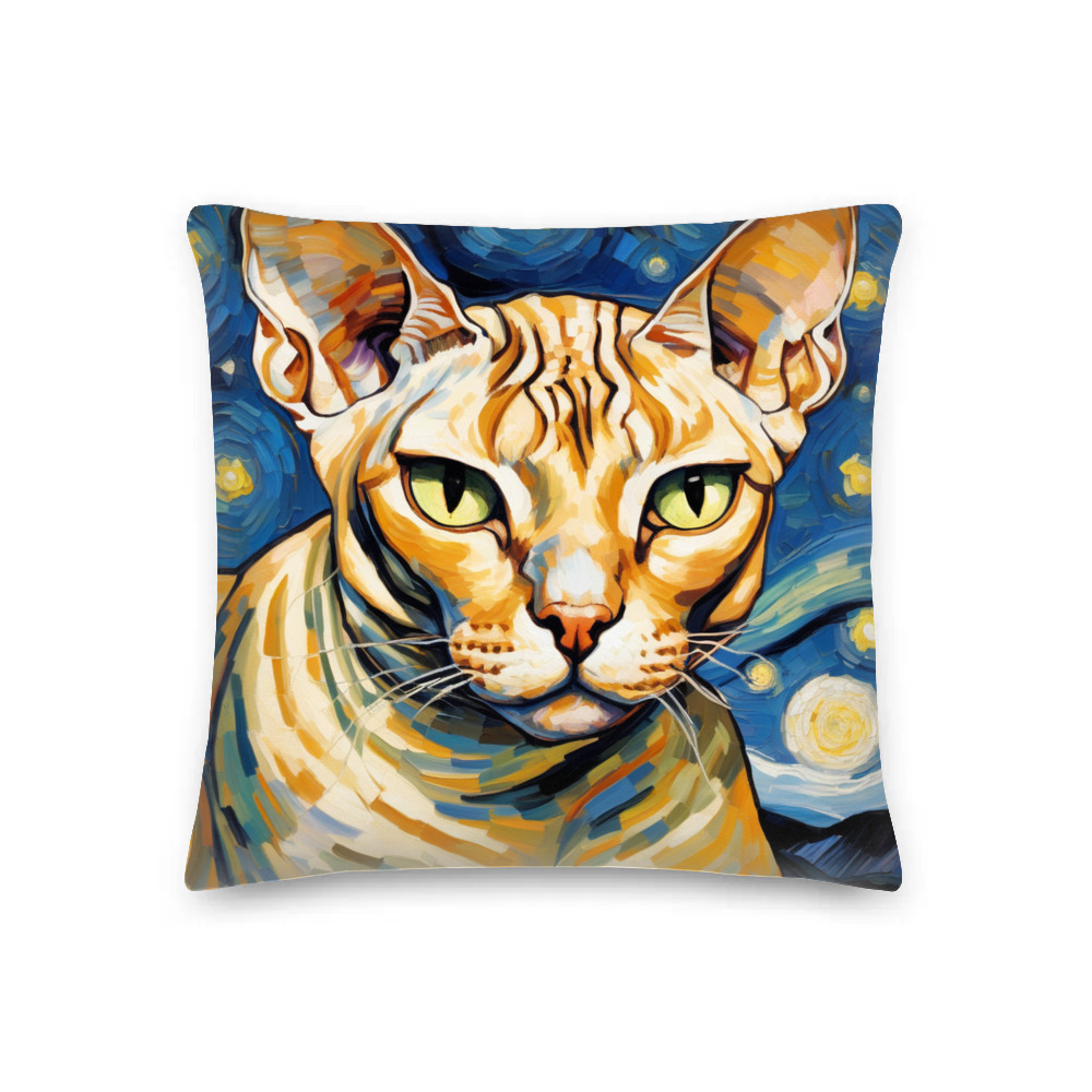 PugMug Custom Tabby Sphynx Cat Premium Pillow