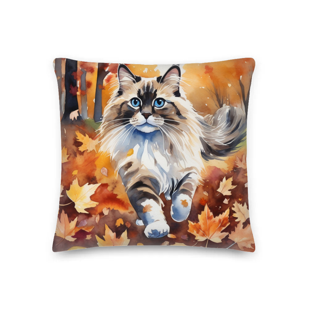 PugMug Custom Tabby Ragdoll Cat Premium Pillow