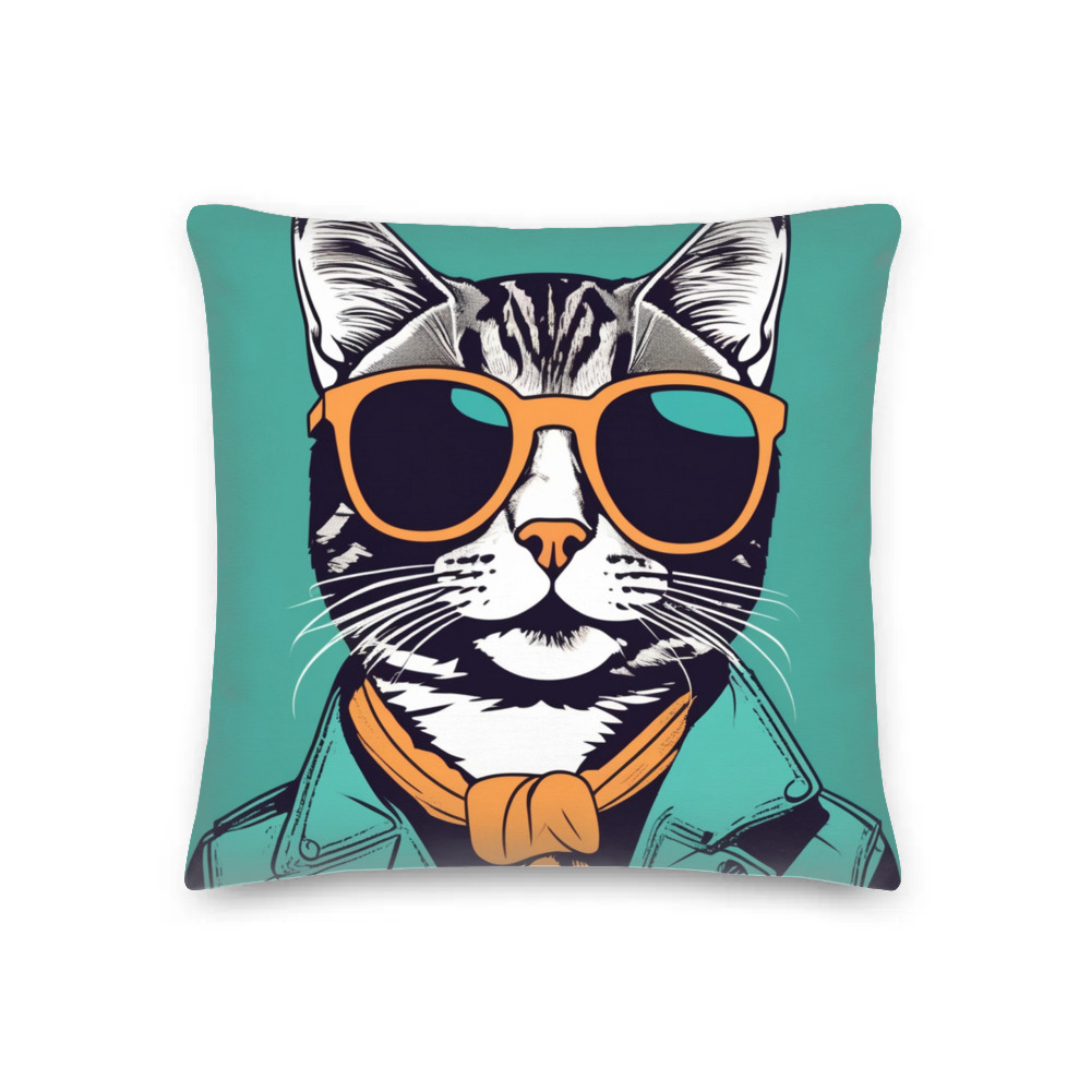 PugMug Custom Tabby Companion Cat Premium Pillow