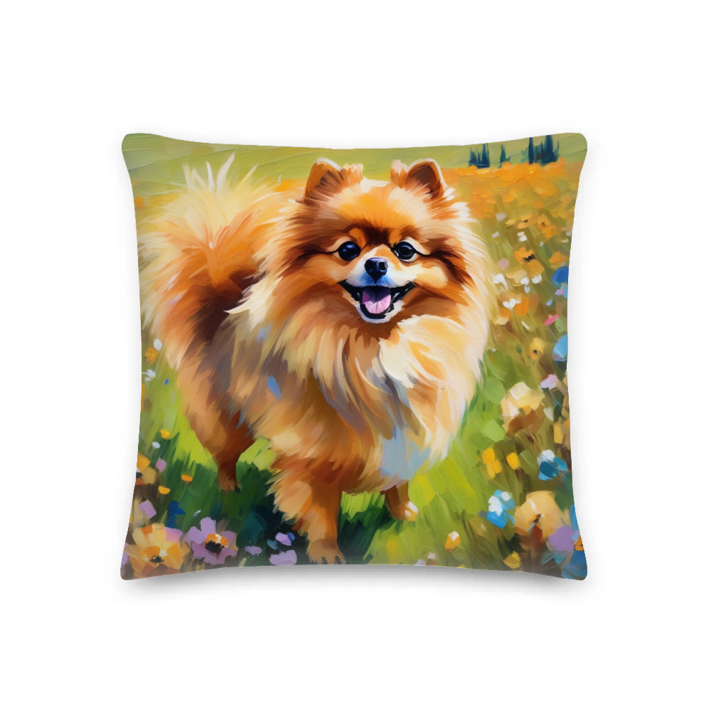 PugMug Custom Tan Pomeranian Premium Pillow