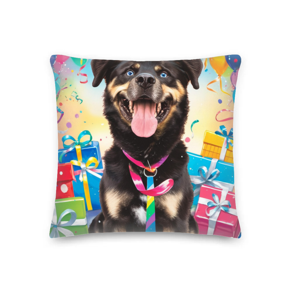 PugMug Custom Blue Premium Pillow