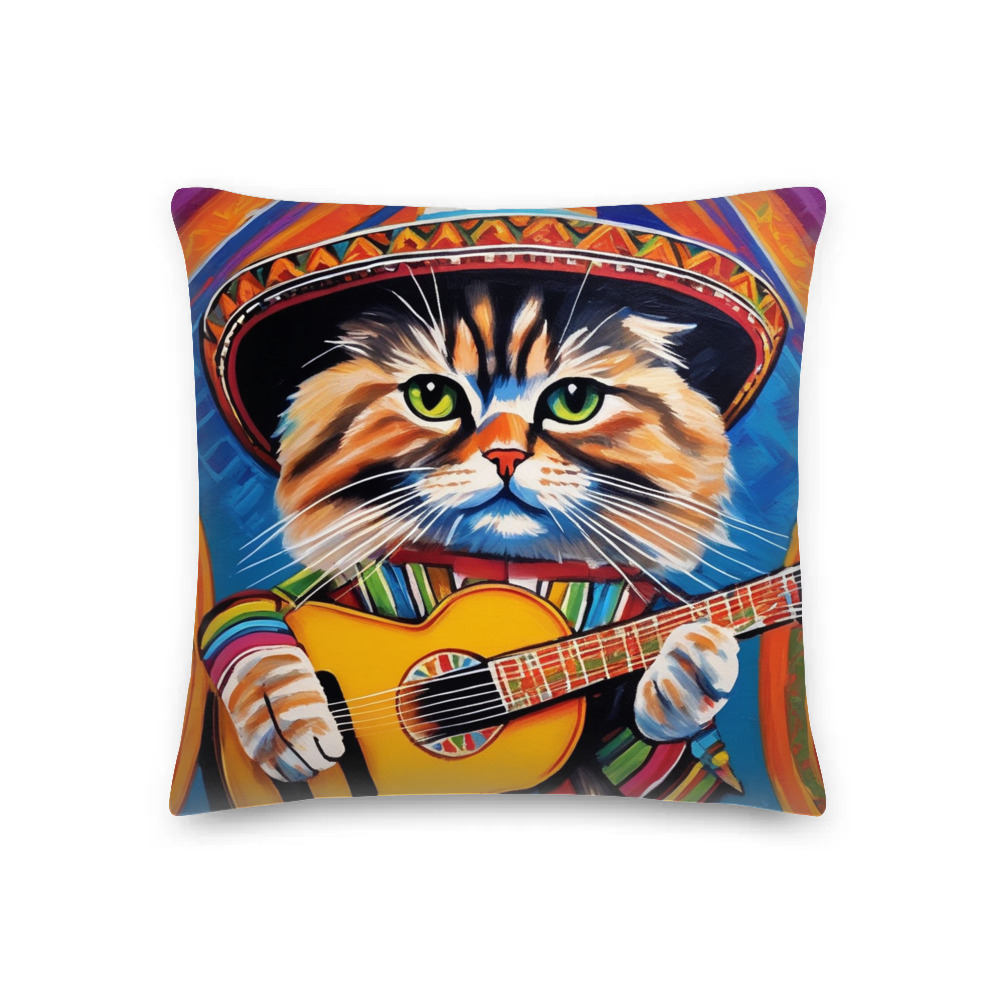 PugMug Custom Tabby Persian Cat Premium Pillow