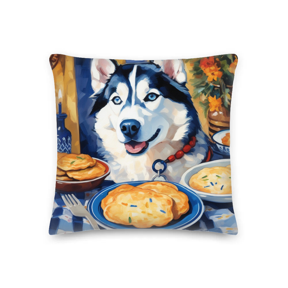 PugMug Custom Siberian Husky Premium Pillow