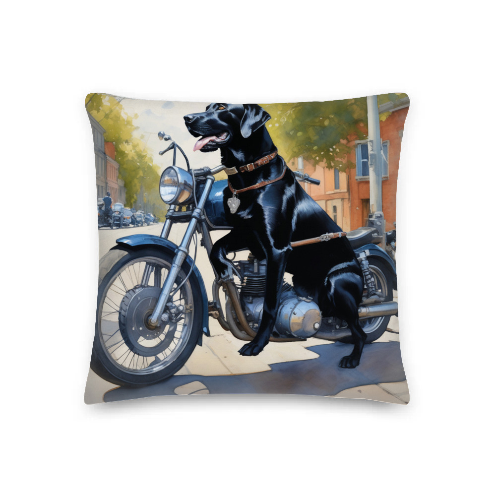 PugMug Custom Black Labrador Retriever Premium Pillow