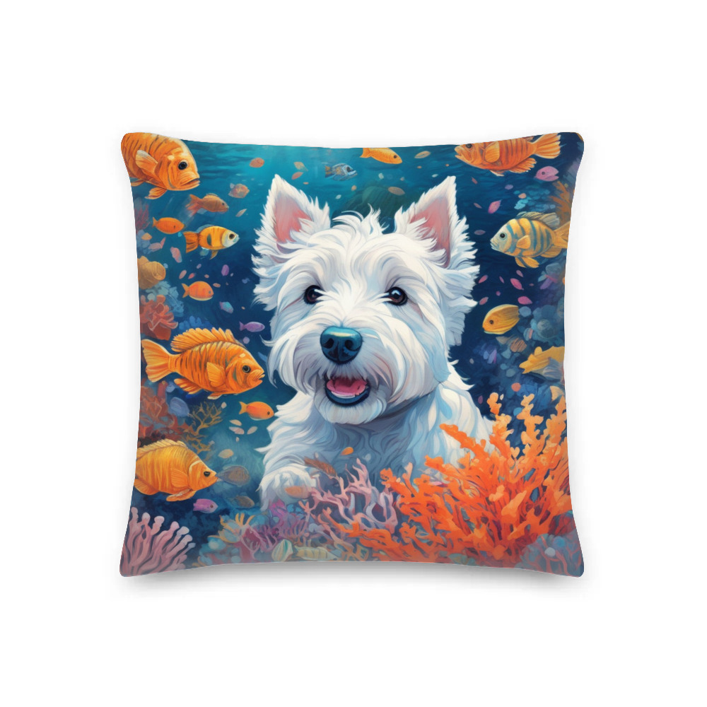 PugMug Custom West Highland White Terrier Premium Pillow