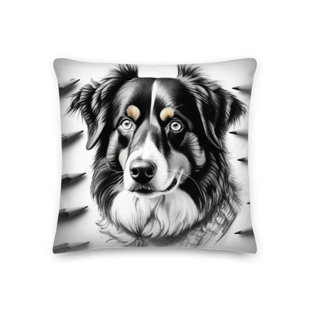 PugMug Custom Miniature American Shepherd Premium Pillow