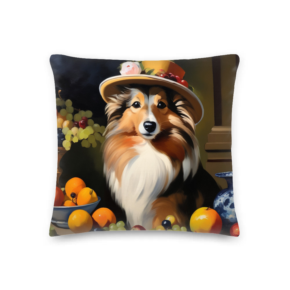 PugMug Custom Shetland Sheepdog Premium Pillow