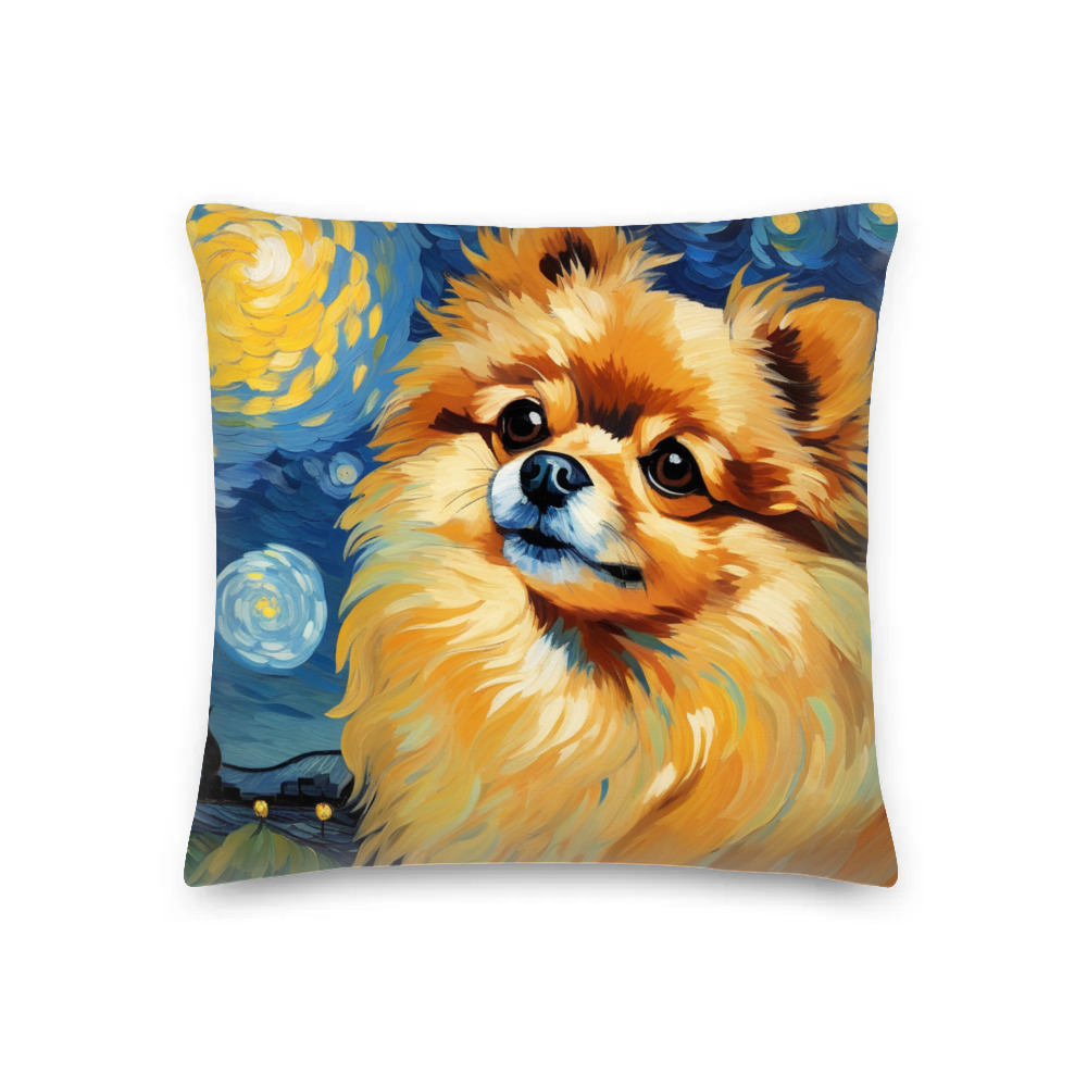 PugMug Custom Tan Pomeranian Premium Pillow