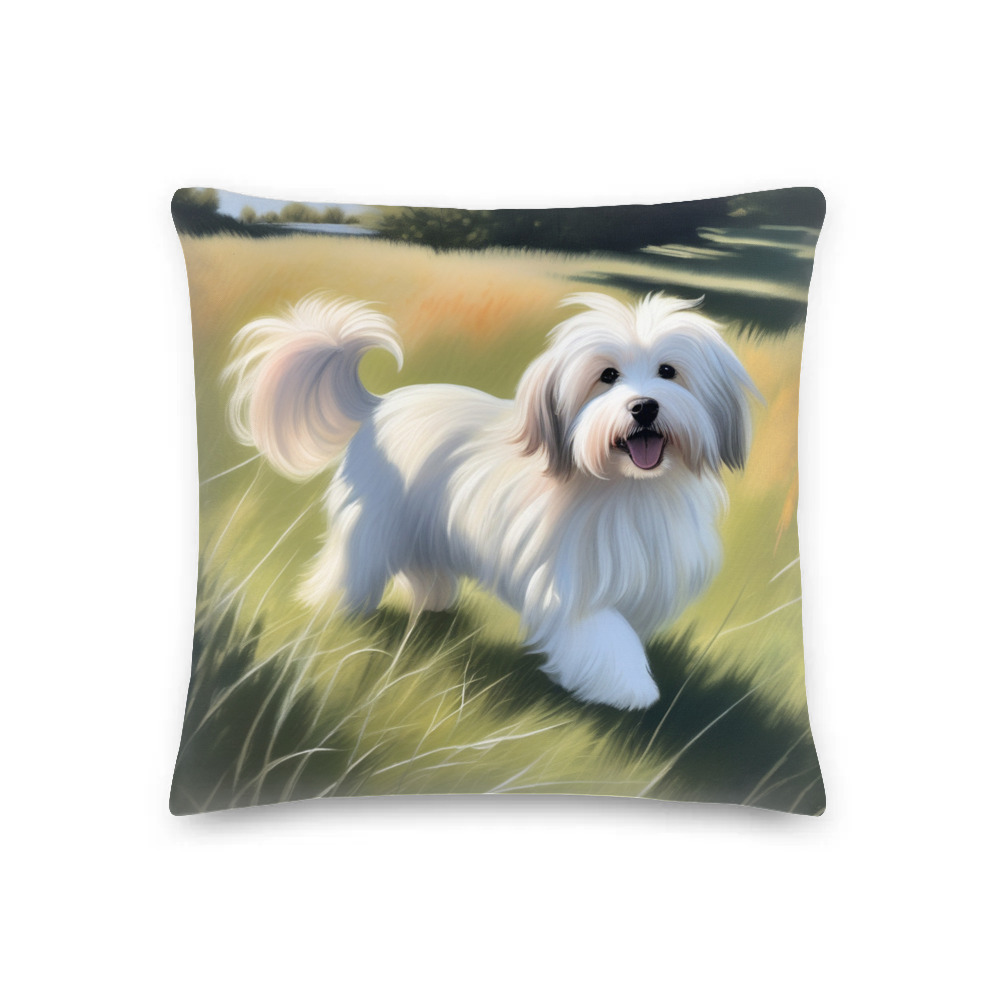 PugMug Custom White Havanese Dog Premium Pillow