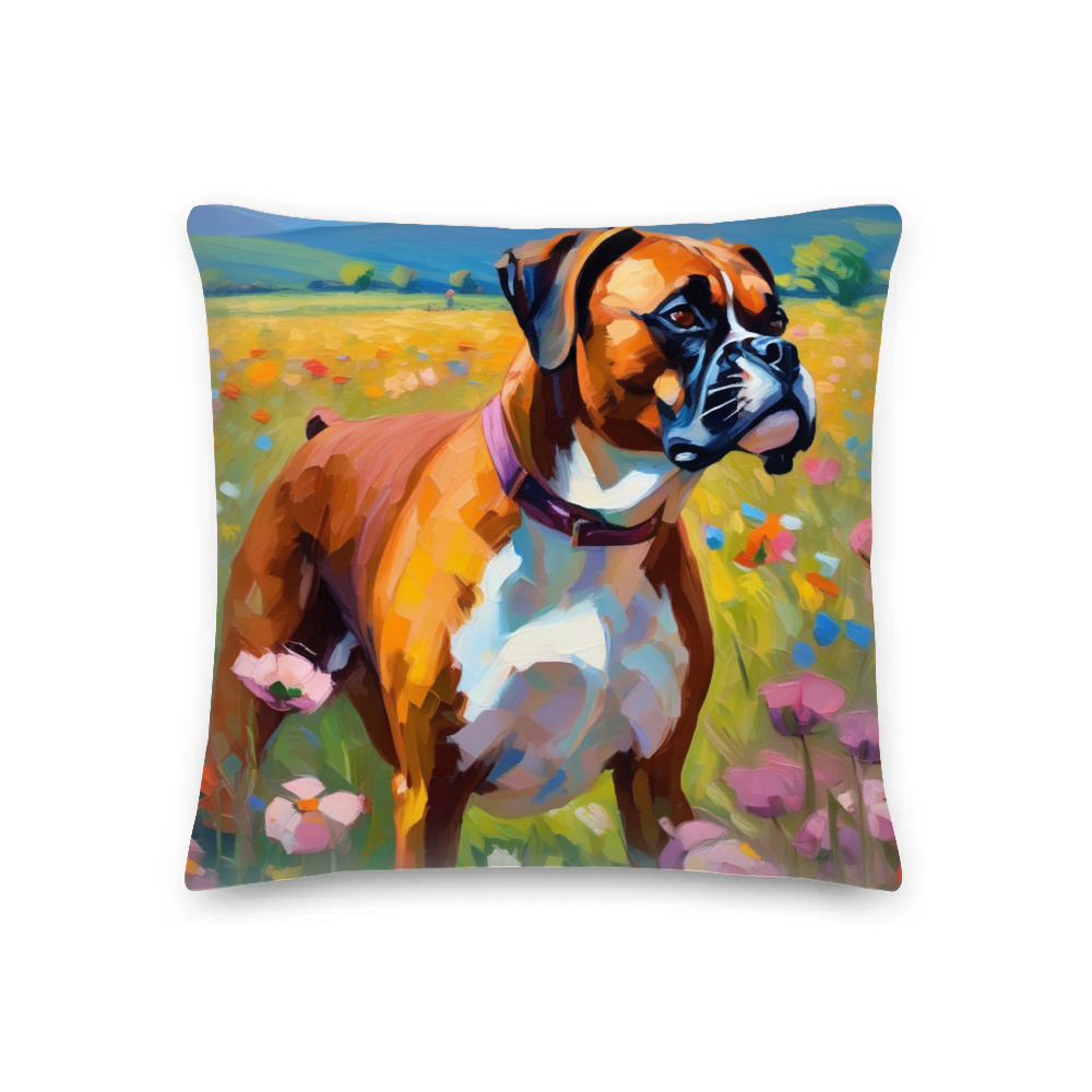 PugMug Custom Boxer Dog Premium Pillow