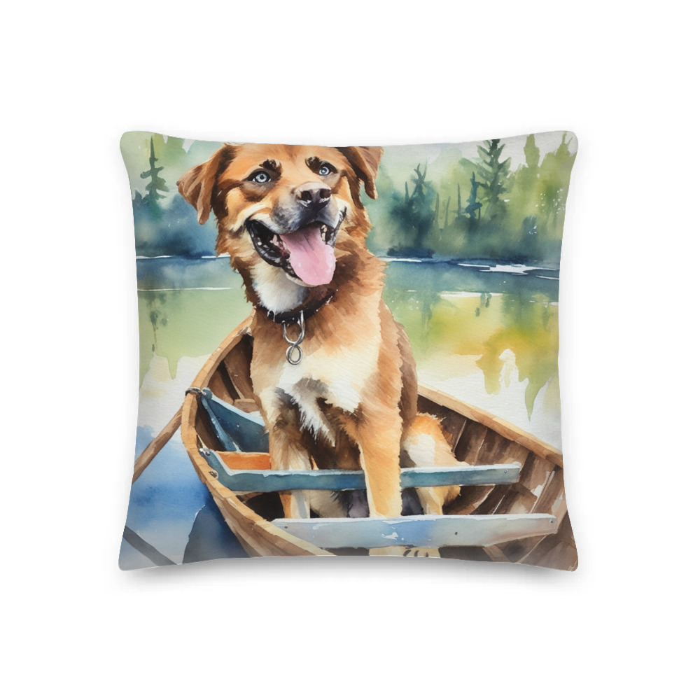 PugMug Custom Blue Premium Pillow