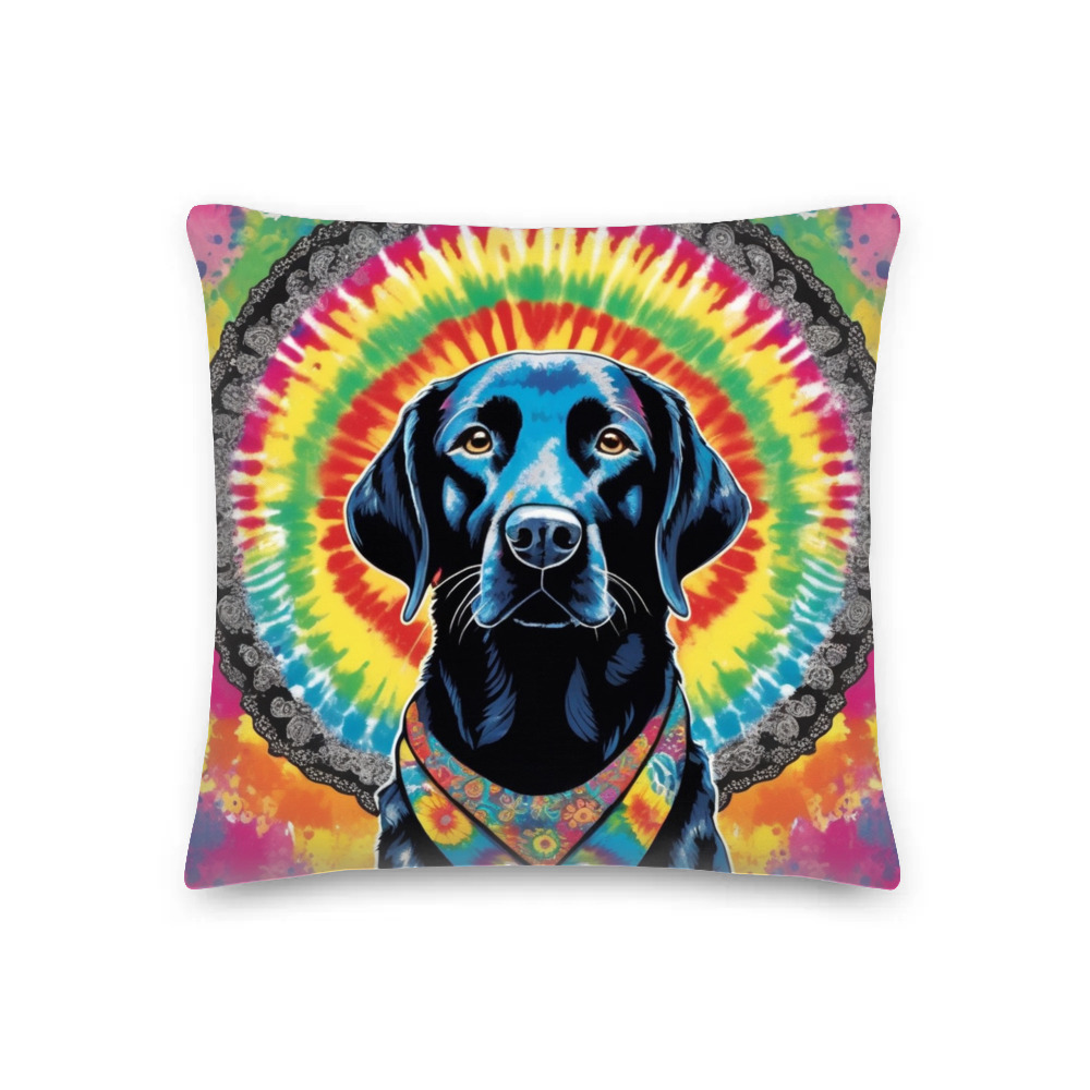 PugMug Custom Black Labrador Retriever Premium Pillow
