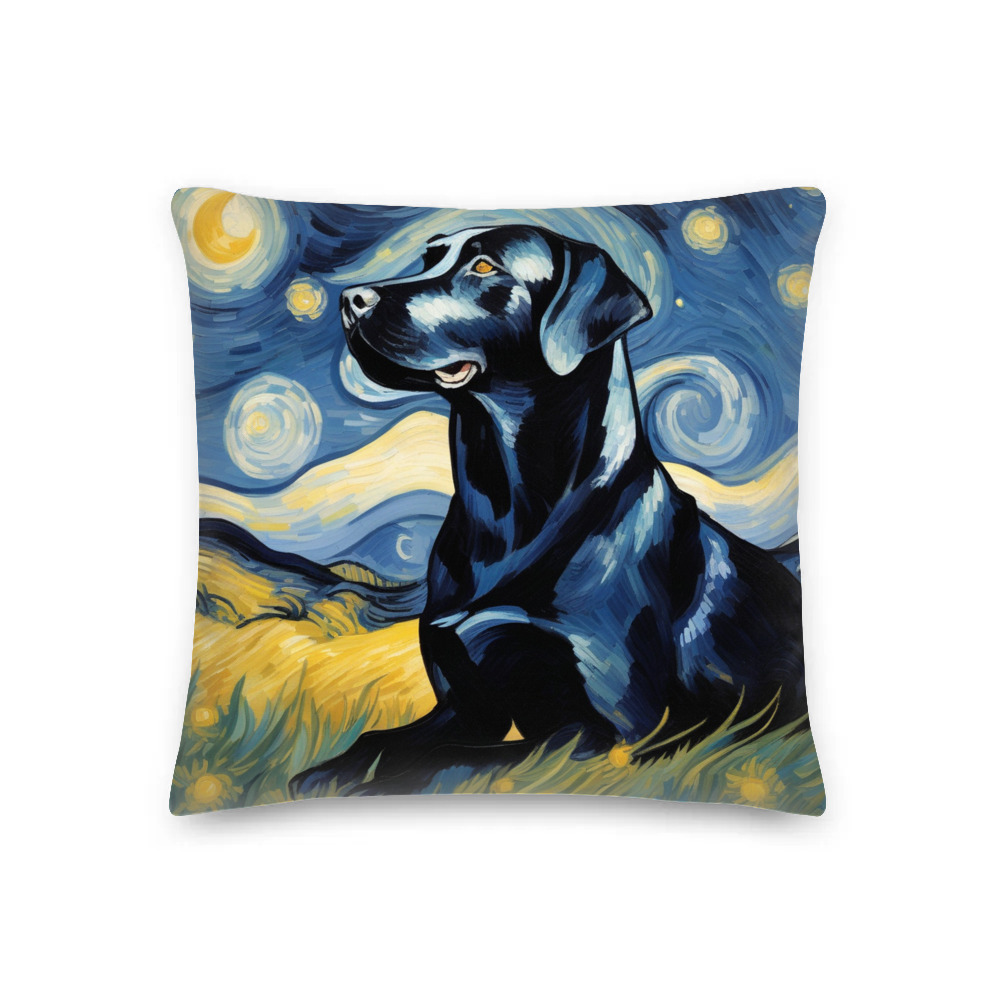 PugMug Custom Black Labrador Retriever Premium Pillow