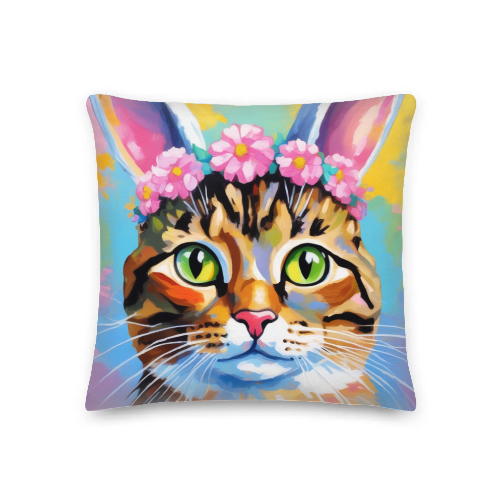 PugMug Custom Tabby Exotic Cat Premium Pillow