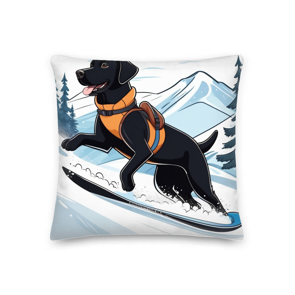 PugMug Custom Black Labrador Retriever Premium Pillow