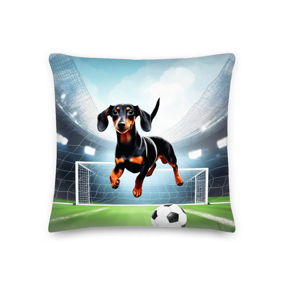 PugMug Custom Black Dachshund Premium Pillow