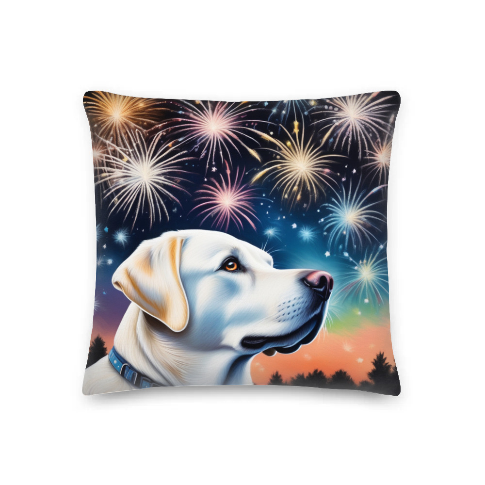 PugMug Custom White Labrador Retriever Premium Pillow