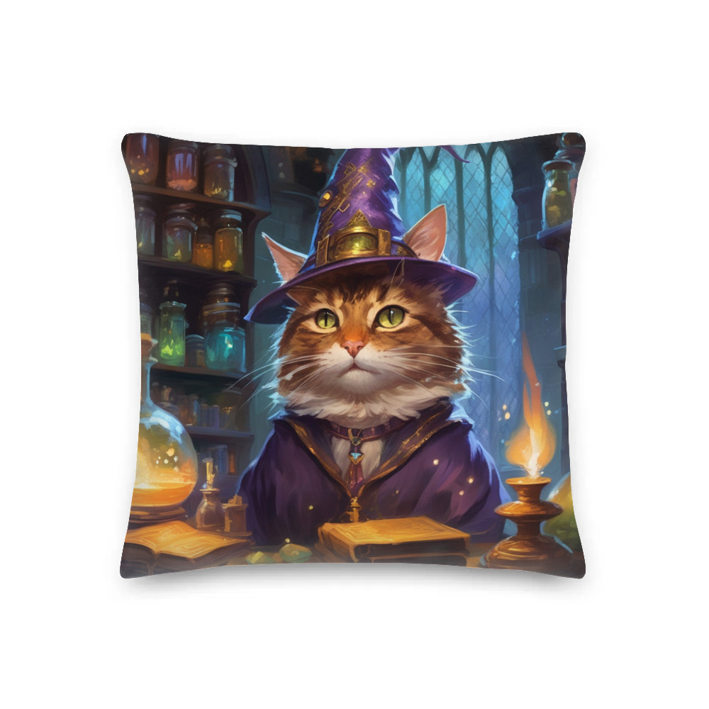 PugMug Custom Tabby Companion Cat Premium Pillow