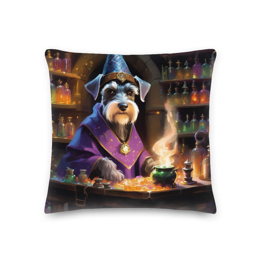PugMug Custom Miniature Schnauzer Premium Pillow