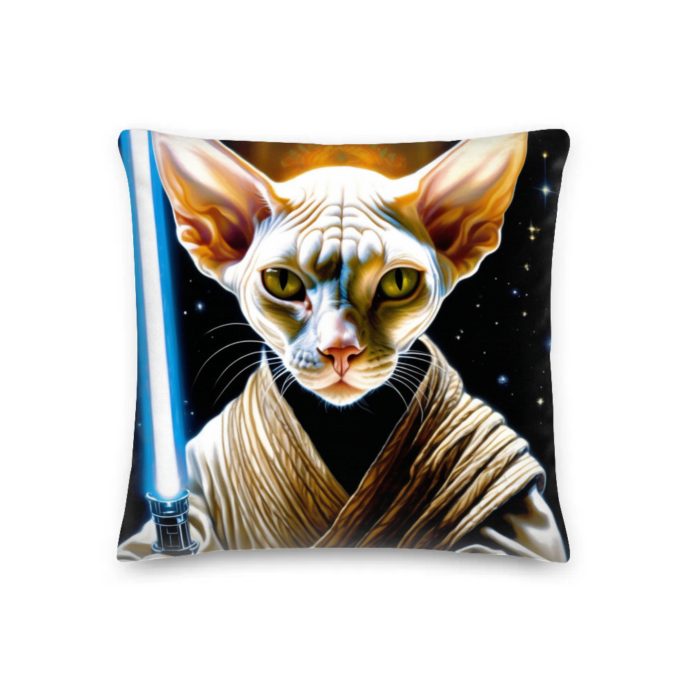 PugMug Custom White Sphynx Cat Premium Pillow