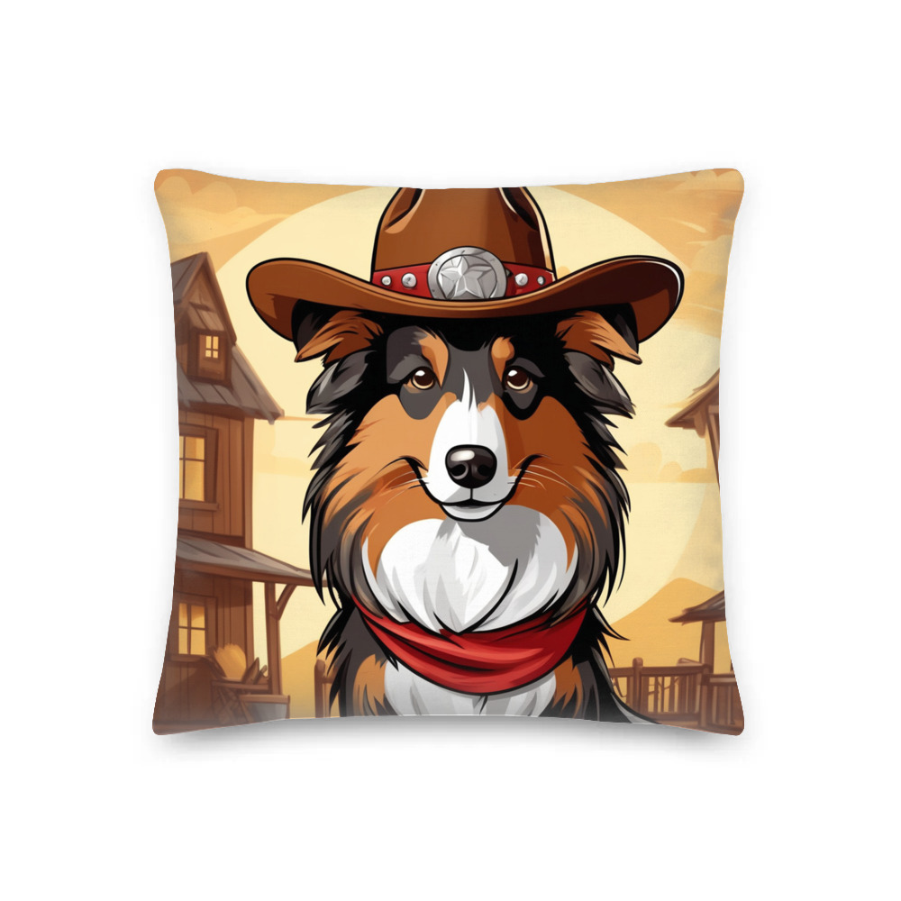 PugMug Custom Shetland Sheepdog Premium Pillow