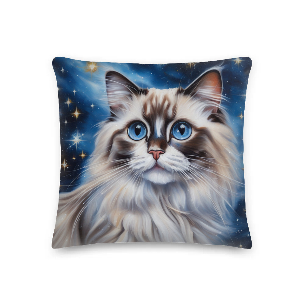PugMug Custom Tabby Ragdoll Cat Premium Pillow