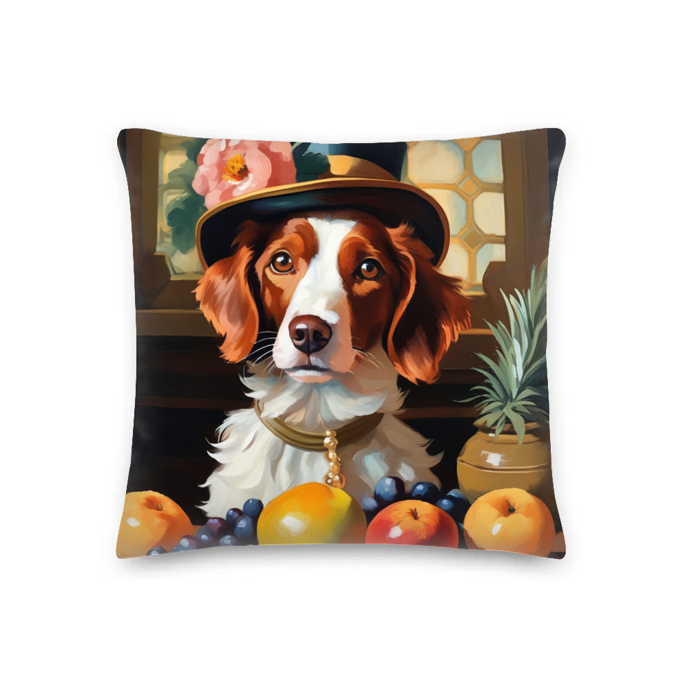 PugMug Custom Brittany Dog Premium Pillow
