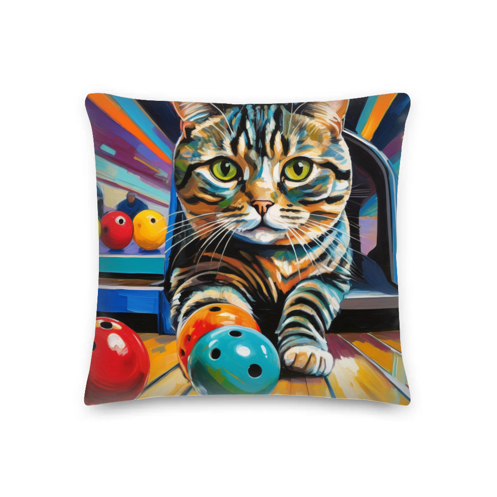 PugMug Custom Tabby Scottish Fold Cat Premium Pillow
