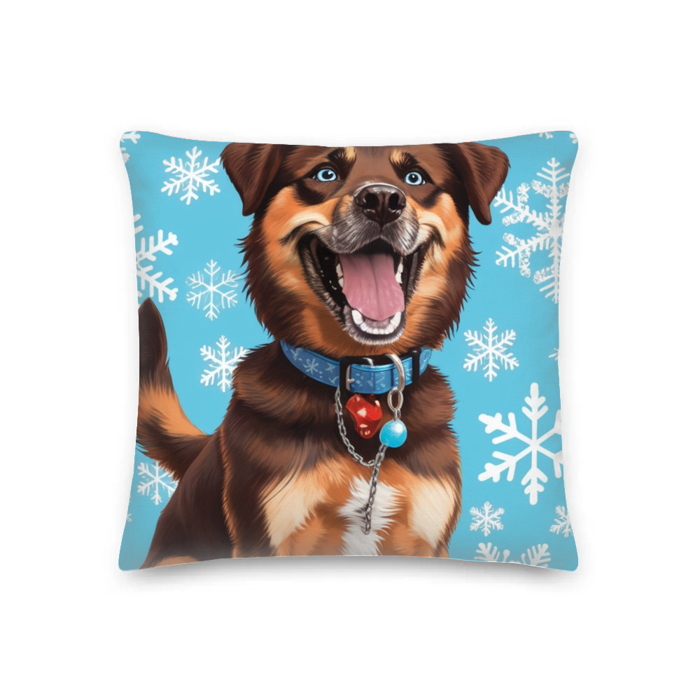 PugMug Custom Blue Premium Pillow