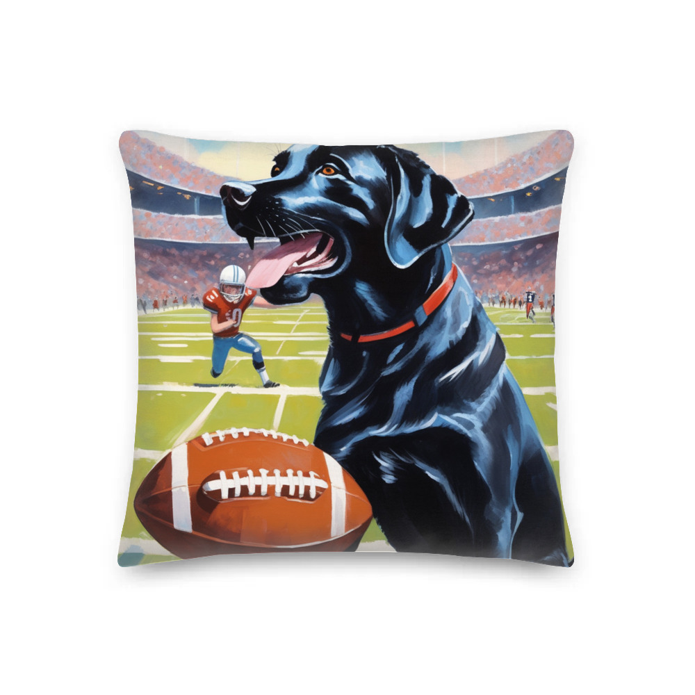 PugMug Custom Black Labrador Retriever Premium Pillow