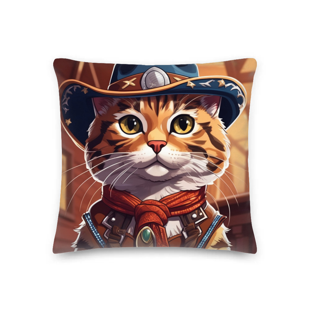 PugMug Custom Tabby Exotic Cat Premium Pillow
