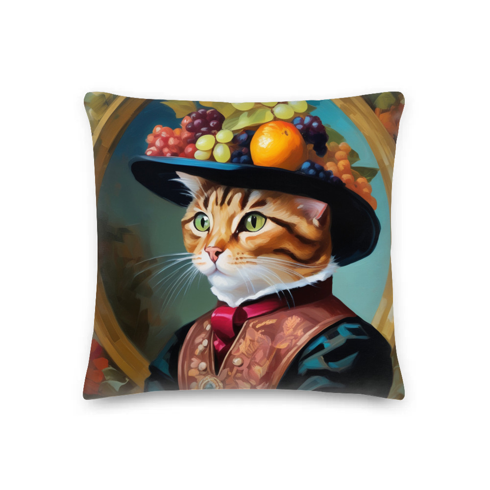PugMug Custom Tabby Exotic Cat Premium Pillow