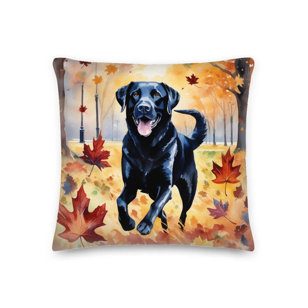 PugMug Custom Black Labrador Retriever Premium Pillow