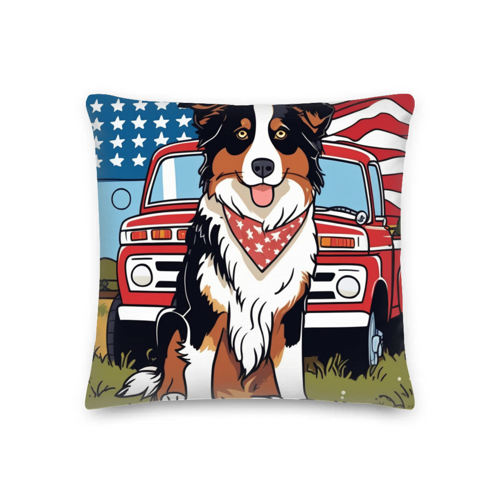 PugMug Custom Australian Shepherd Dog Premium Pillow